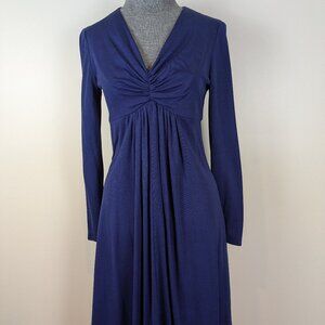 Vintage 70s Saturday Night Fever Blue Disco Dress Sz M/L EUC Retro!